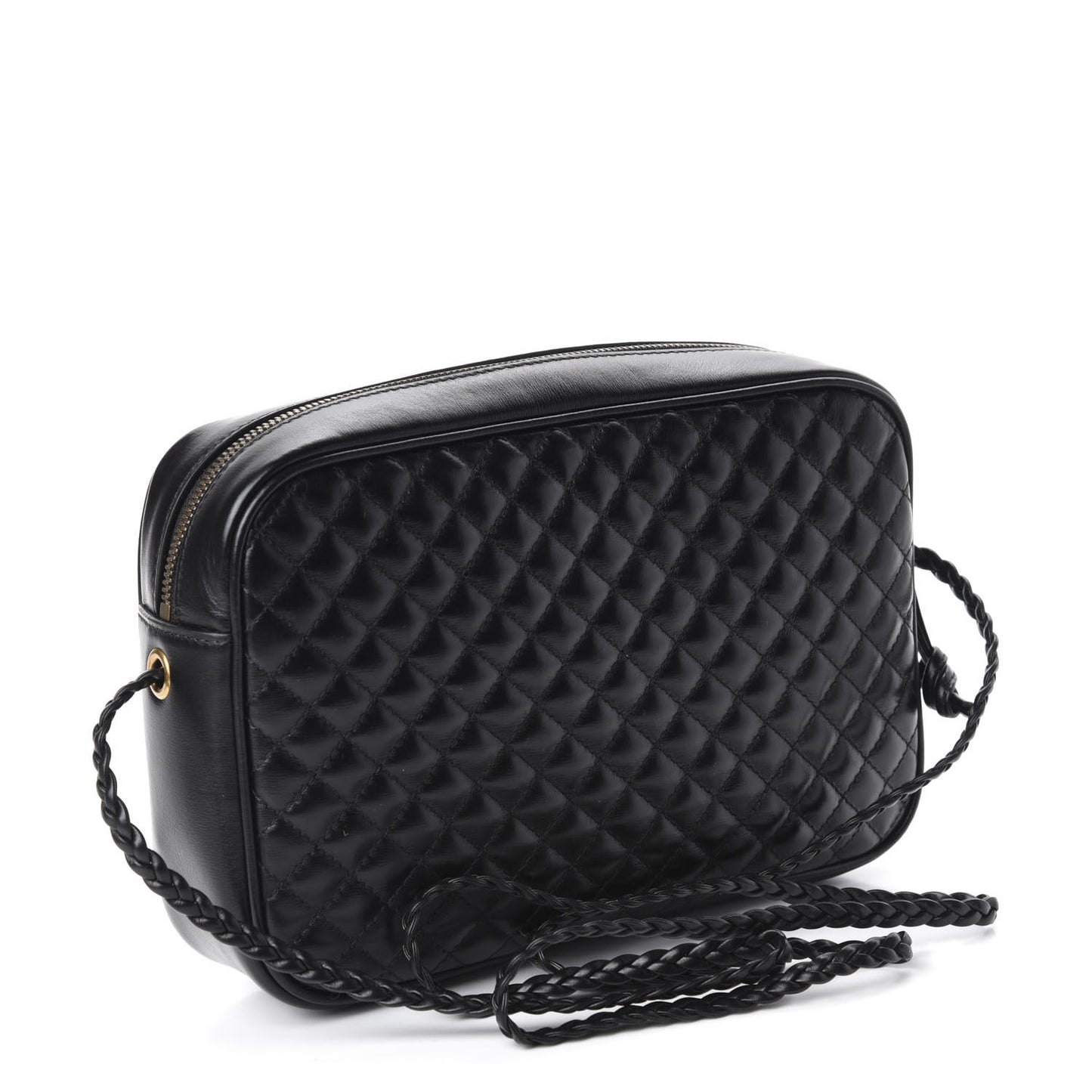 Calfskin Web Trapuntata Small GG Shoulder Bag Black