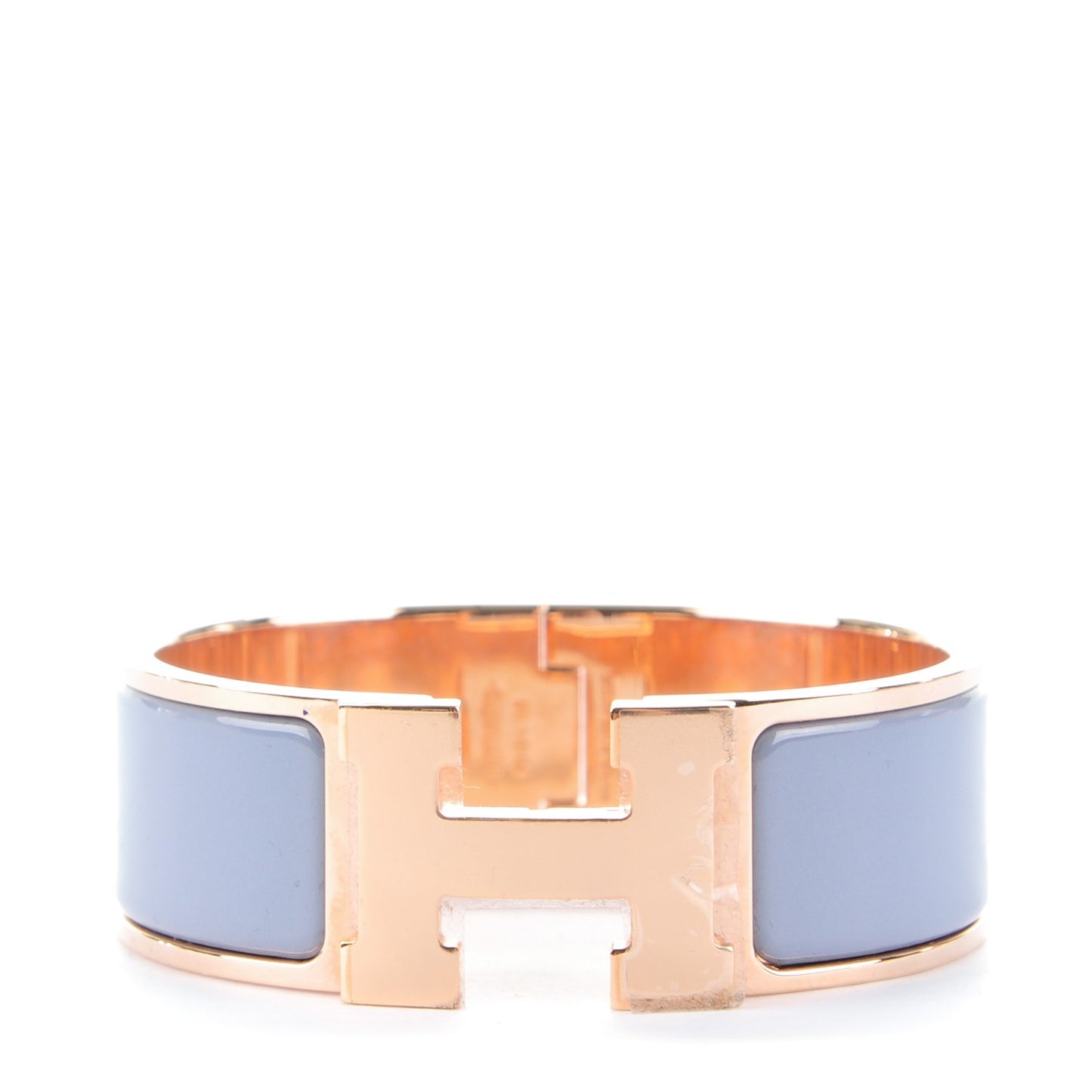 Enamel Wide Clic Clac H Bracelet PM Bleu Lin