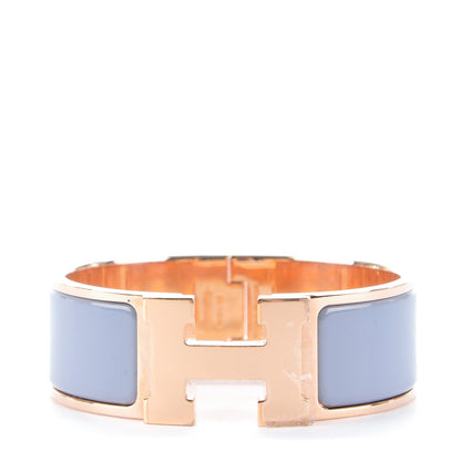 Hermes Enamel Wide Clic Clac H Bracelet PM Bleu Lin 1 of 4
