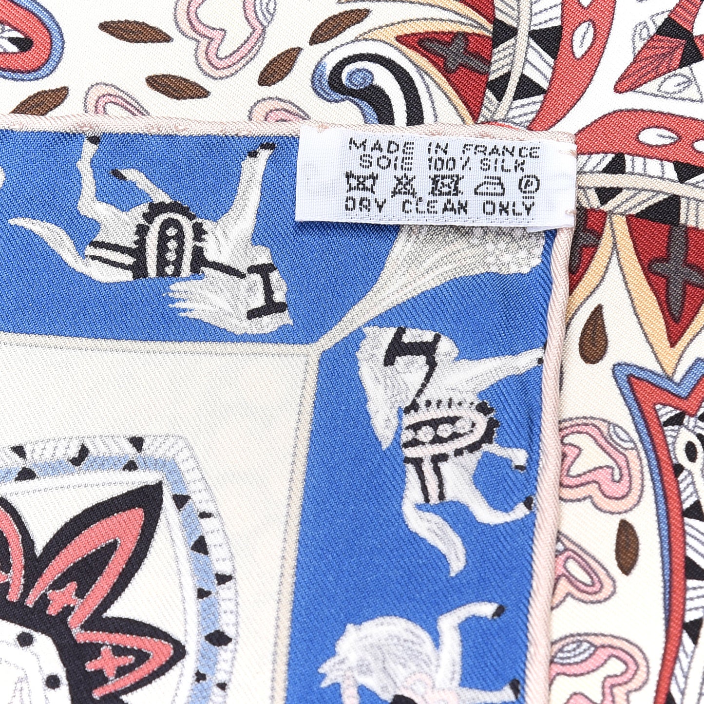 Silk Le Jardin De La Maharani Scarf 90 Ivory Bleu Bois De Rose