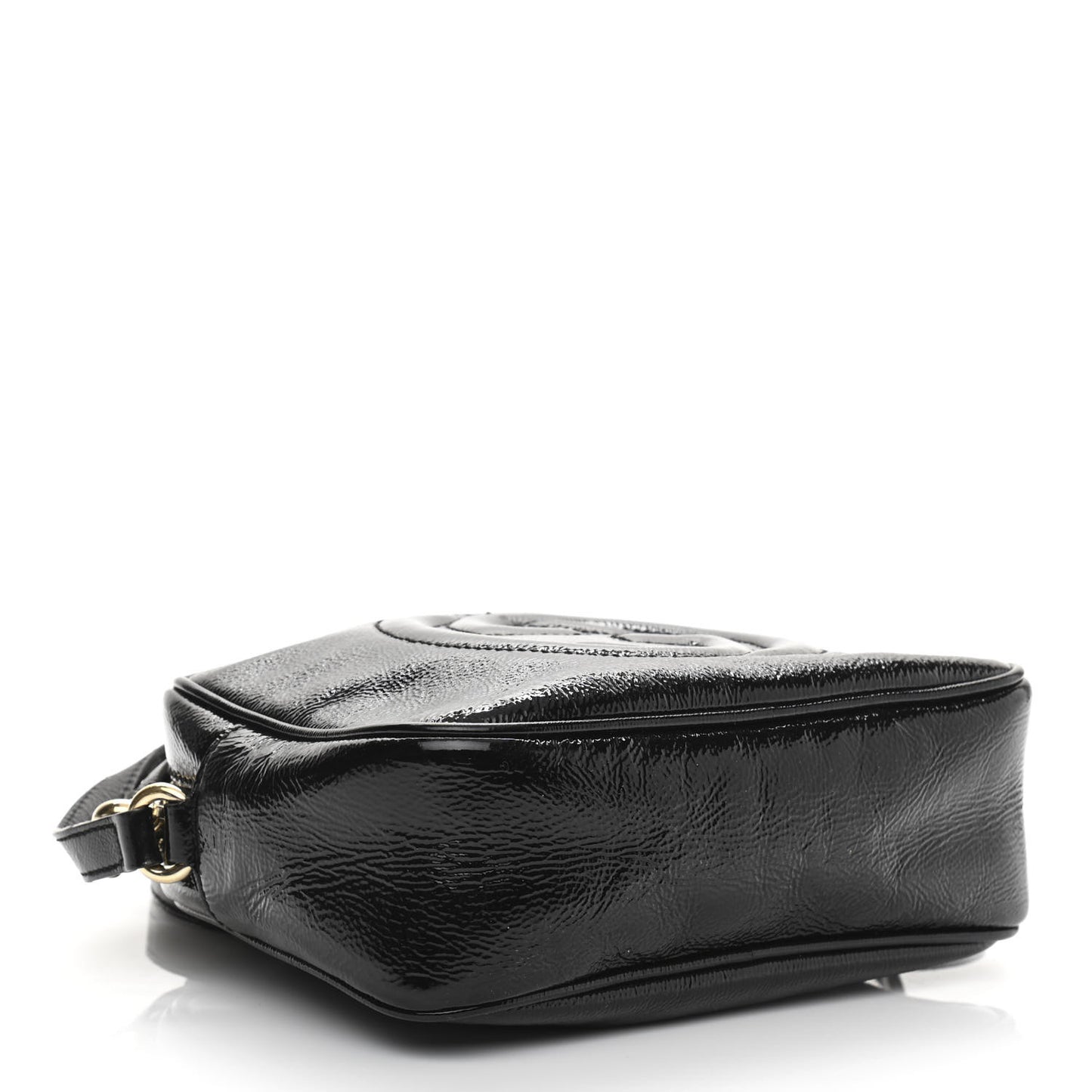Soft Patent Small Soho Disco Bag Black