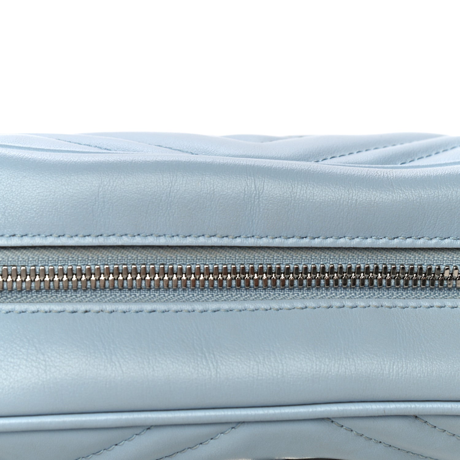 Gucci Calfskin Matelasse Small GG Marmont Chain Shoulder Bag Porcelain Light Blue 13 of 20