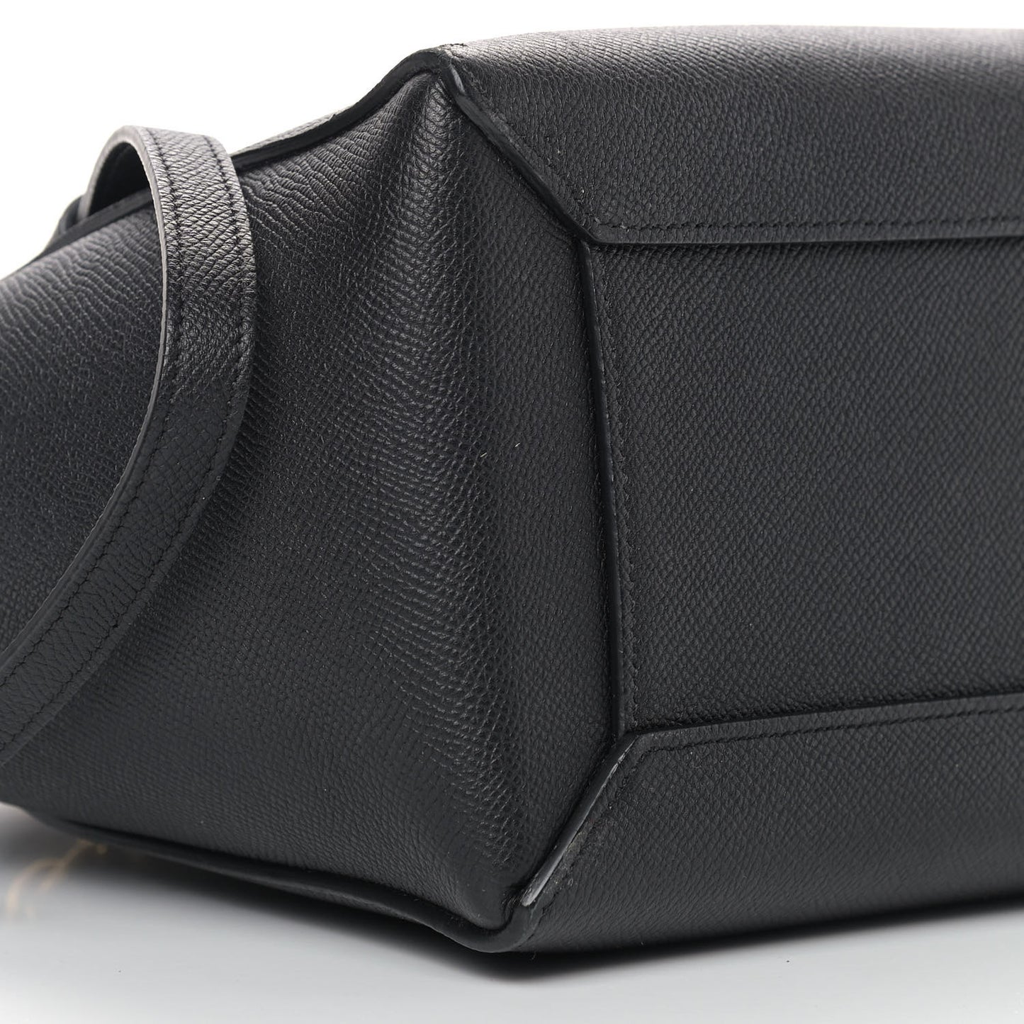 Grained Calfskin Micro Belt Bag Black