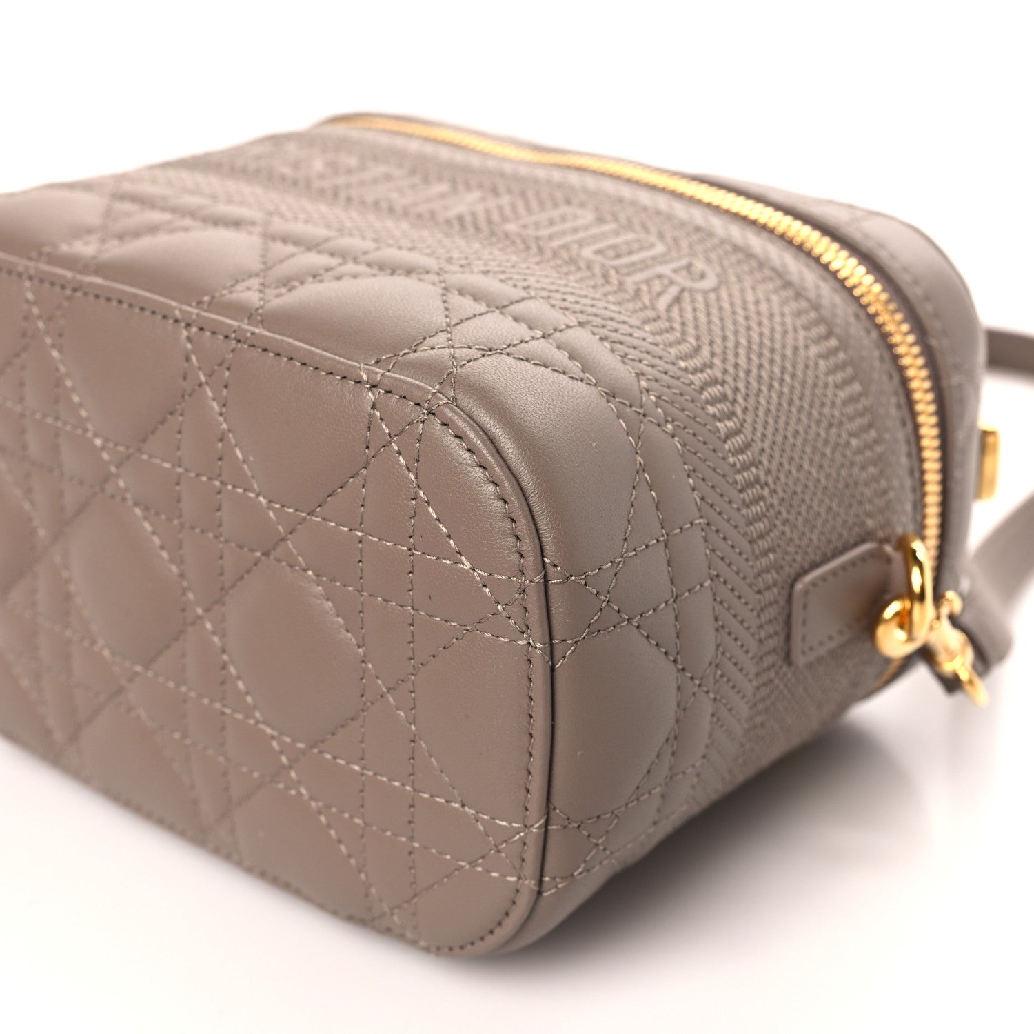 Christian Dior Lambskin Cannage Small Diortravel Vanity Case Warm Taupe 8 of 8