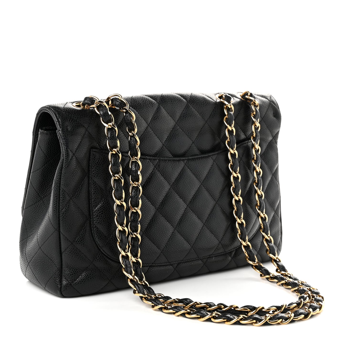 Caviar Quilted Jumbo Single Flap Black