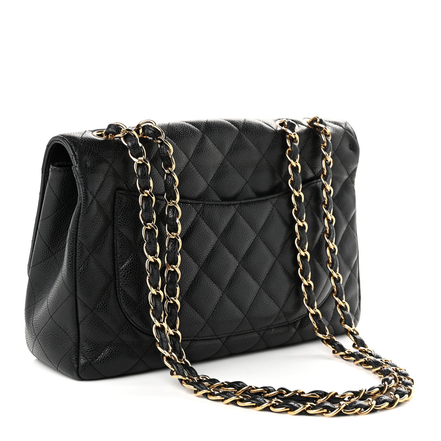 Chanel Caviar Quilted Jumbo Single Flap Black 3 of 10