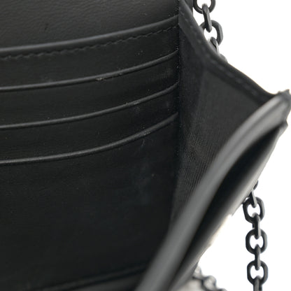 Christian Dior Ultra Matte Calfskin Saddle Chain Wallet Pouch Black 11 of 14