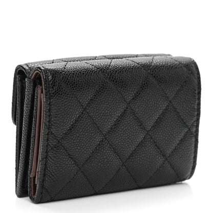 Chanel Caviar Quilted Compact Flap Wallet Black 3 of 9