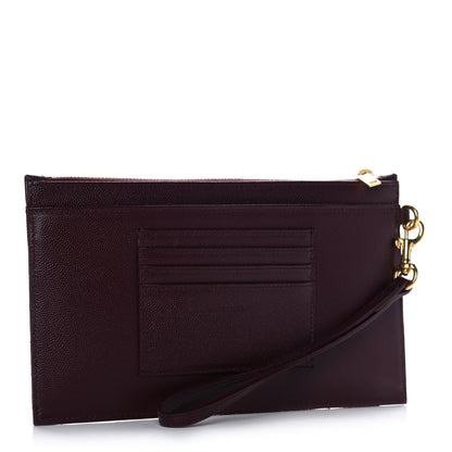 Saint Laurent Grain De Poudre Chevron Monogram Large Bill Pouch Rouge Legion 3 of 8