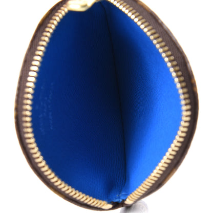 Louis Vuitton Monogram 2019 Christmas Animation Round Coin Purse Blue 4 of 9