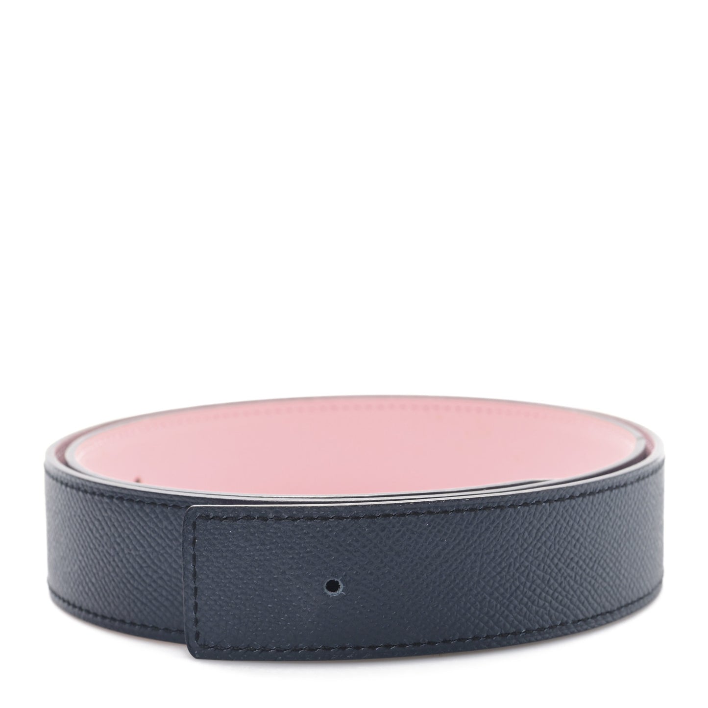 Swift Epsom Reversible 32mm Belt Strap 85 85 34 Rosa Sakura Bleu Obscur