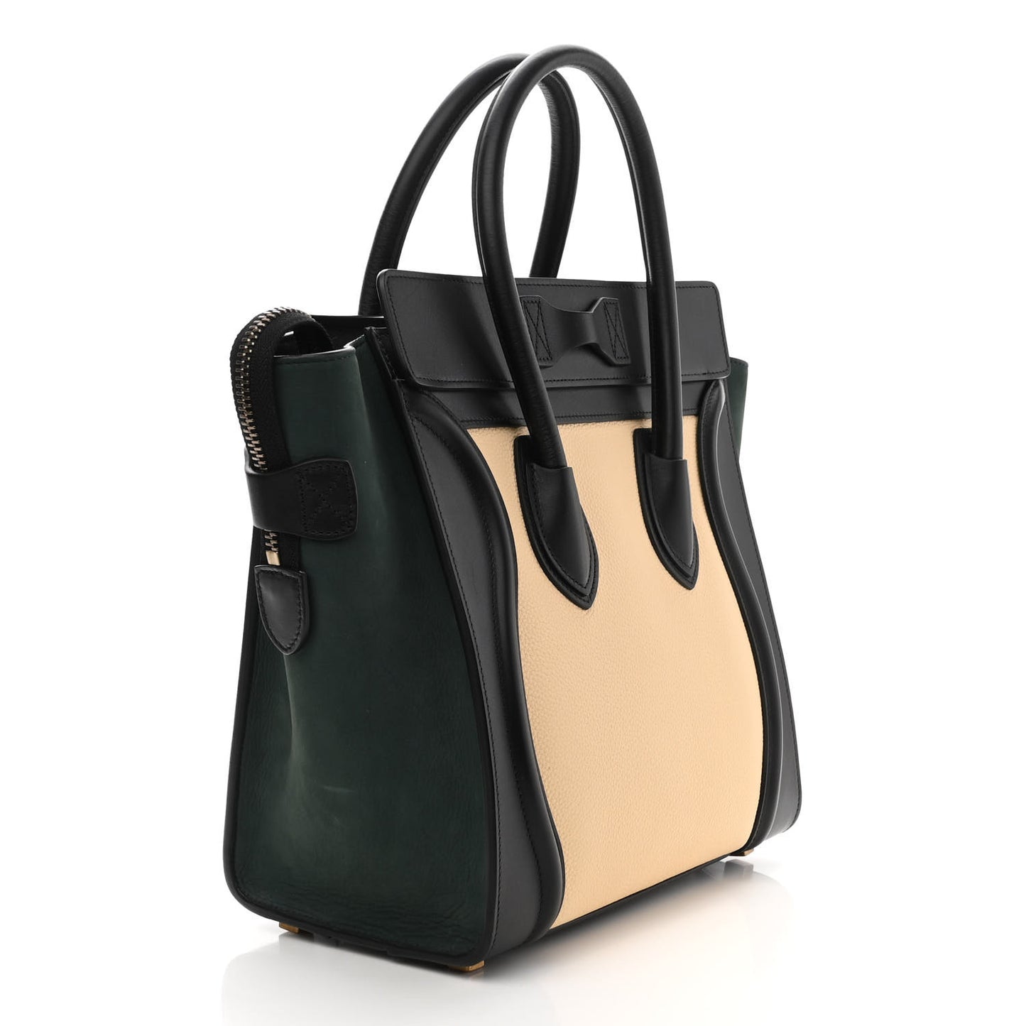 Baby Grained Calfskin Nubuck Micro Tri-Color Luggage