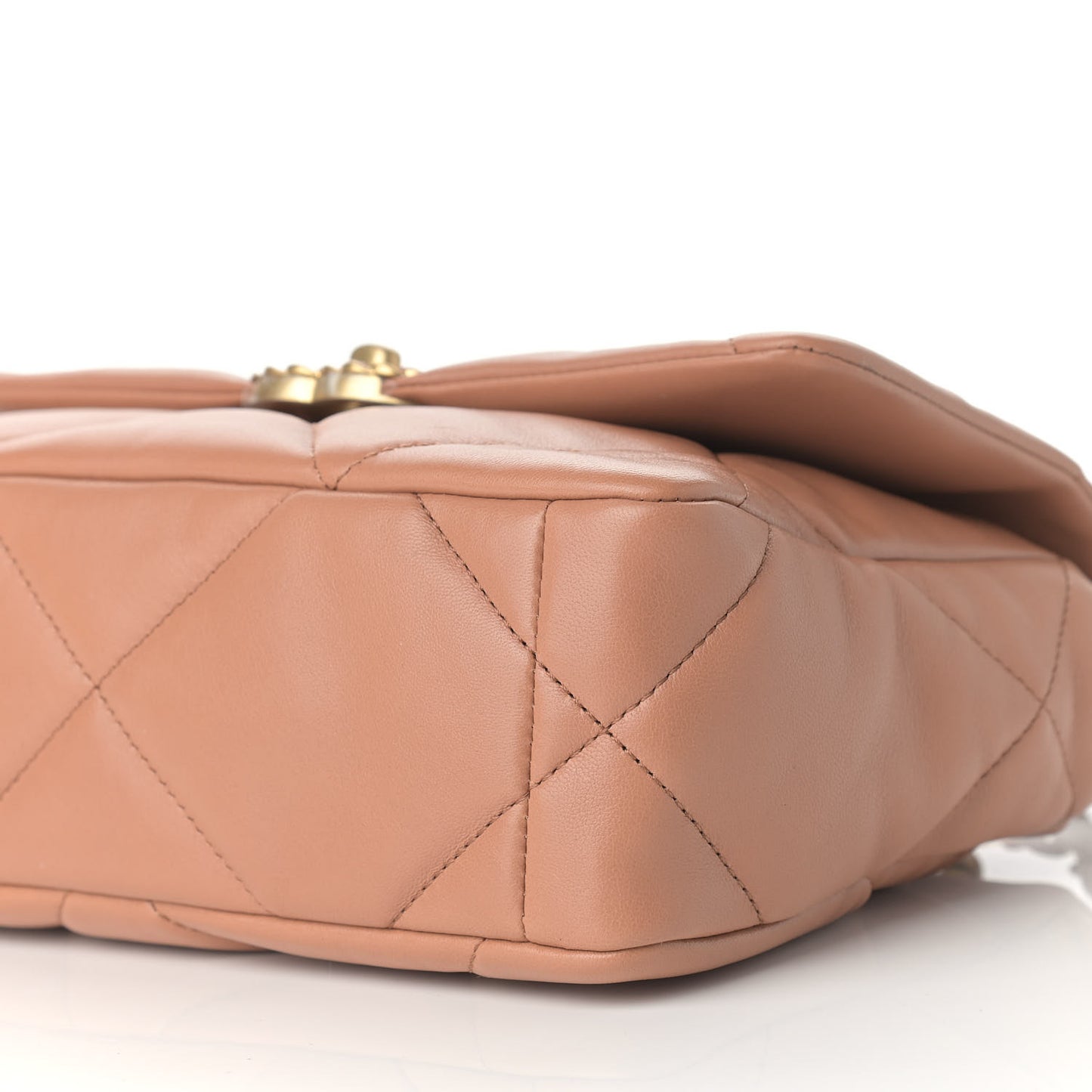 Lambskin Quilted Medium Chanel 19 Flap Brown