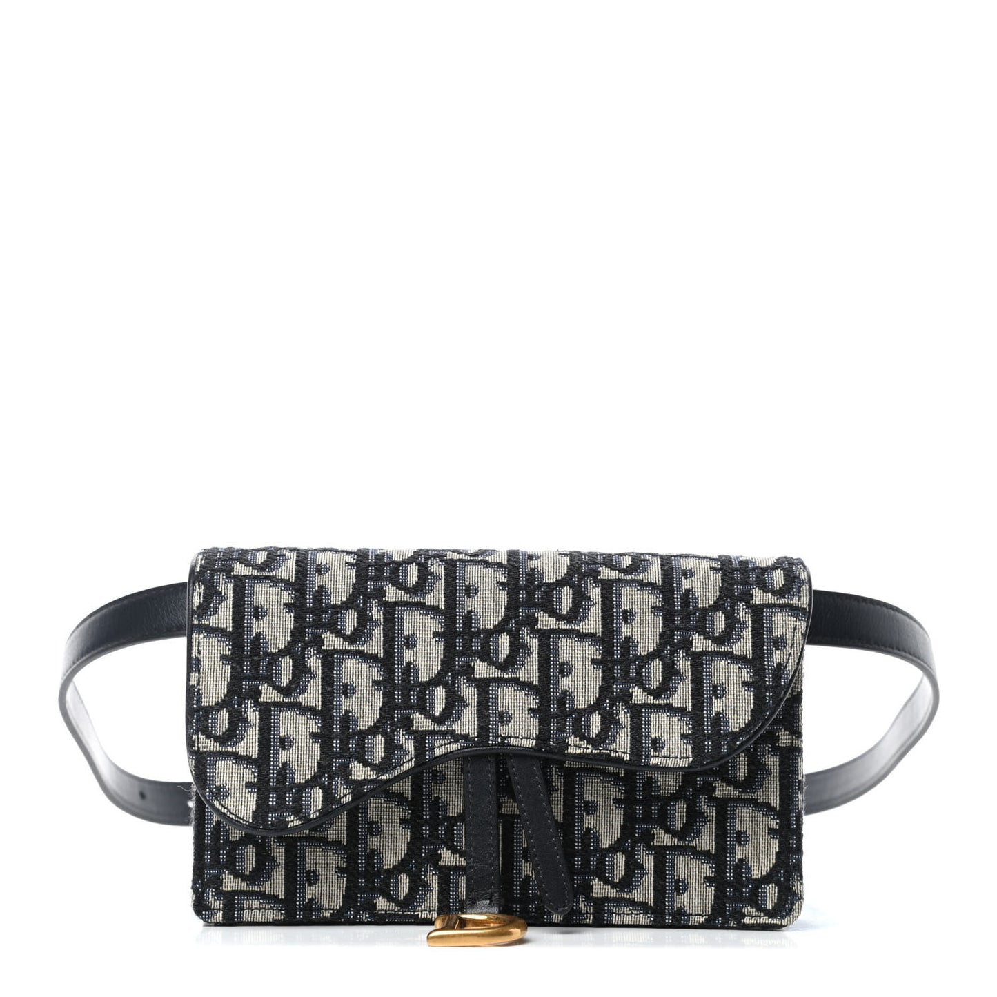 Oblique Saddle Belt Bag Blue