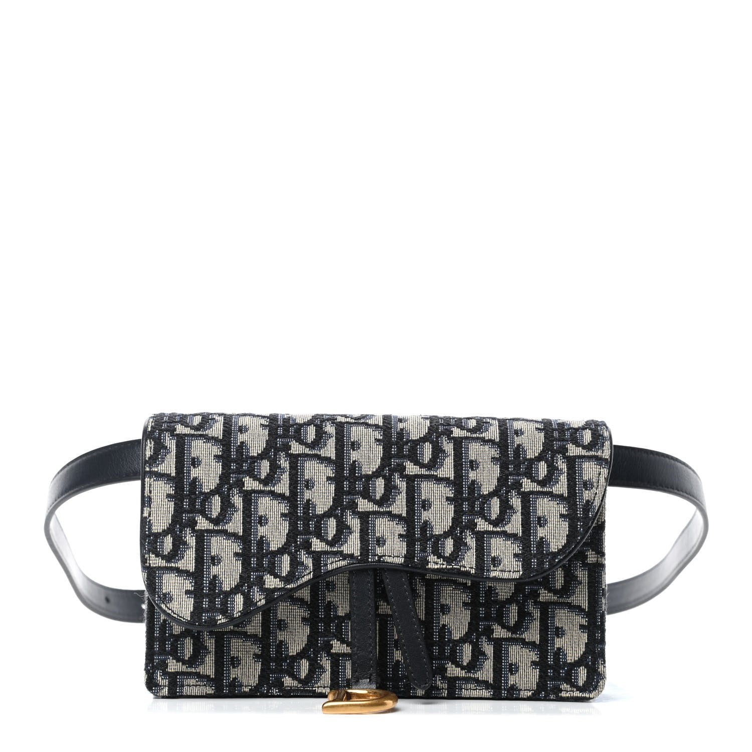 Christian Dior Oblique Saddle Belt Bag Blue 1 of 4