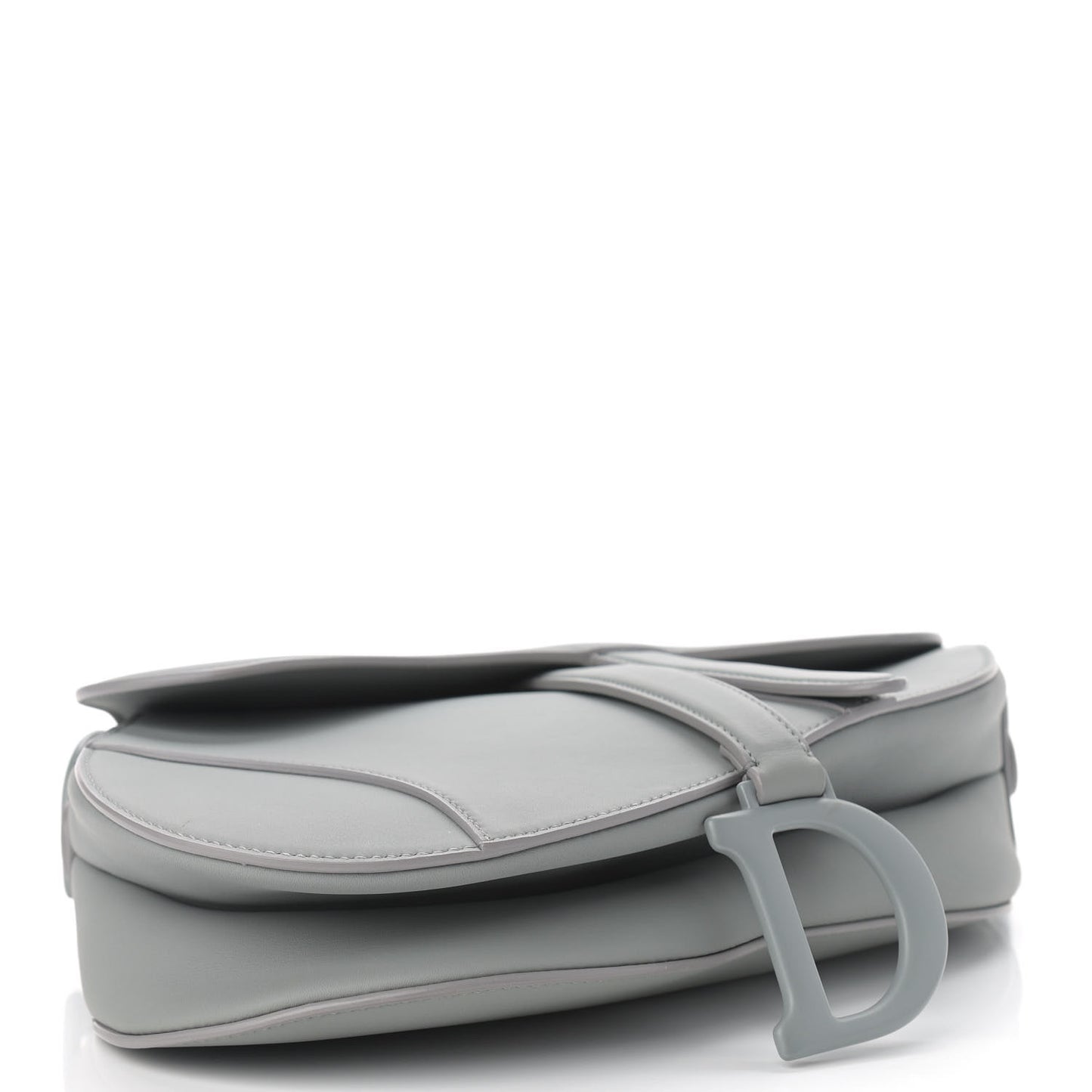 Ultra Matte Calfskin Saddle Bag Grey