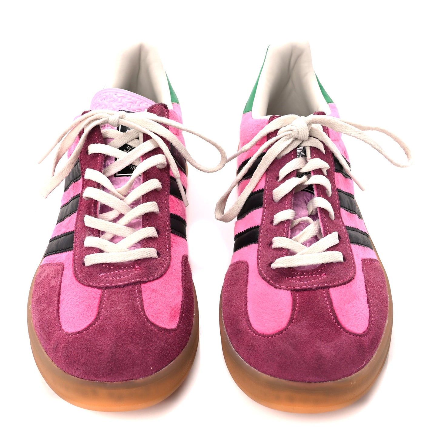 X ADIDAS Softy Velvet Suede Madeira Demetra Mens Gazelle Sneakers 8.5 Peonia Rose Blossom Black New Shamarock