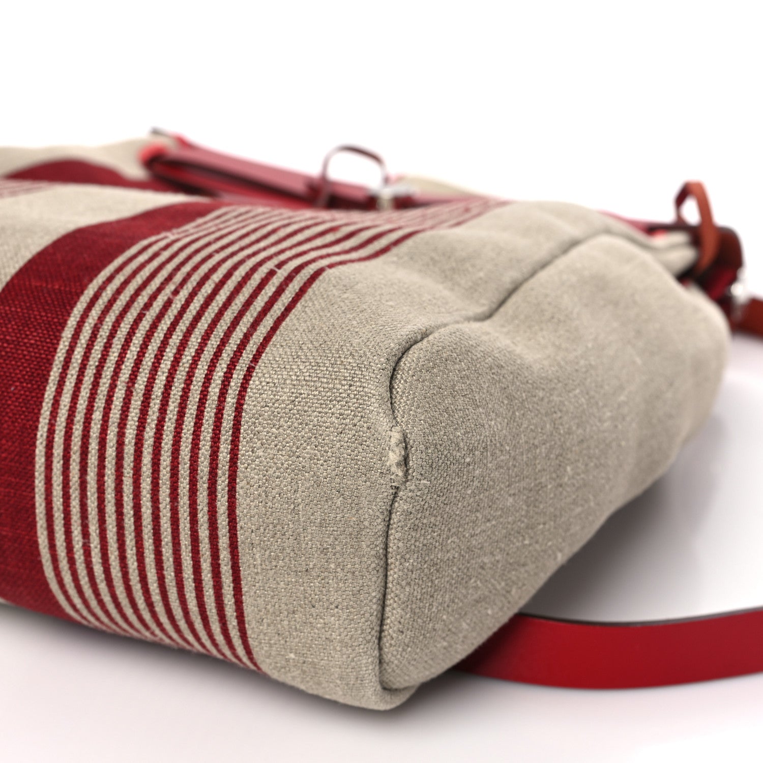 Hermes Vache Hunter Toile H Vibration Herbag a Dos Retourne Backpack Bordeaux Ficelle Rouge Piment 11 of 13