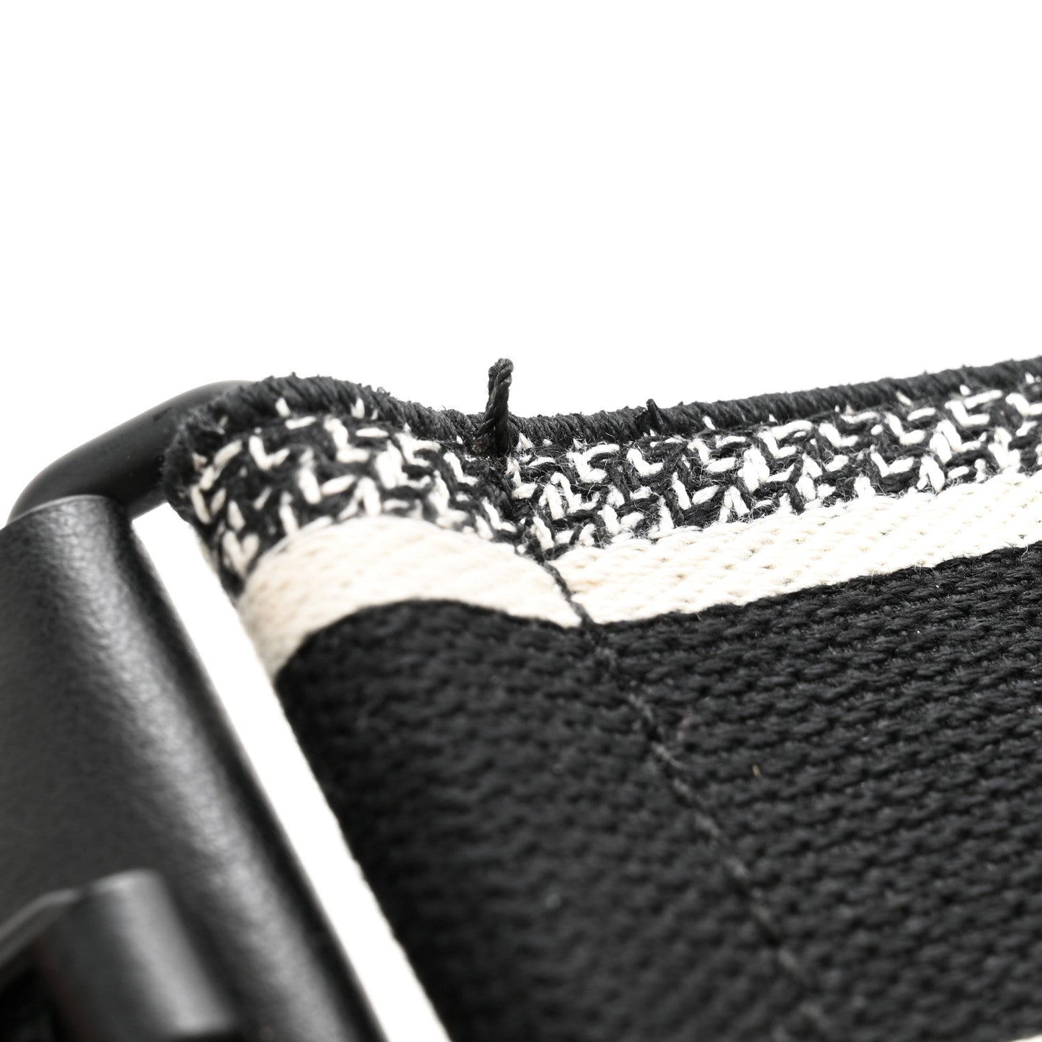 Christian Dior Canvas Embroidered Shoulder Strap Black White 5 of 5