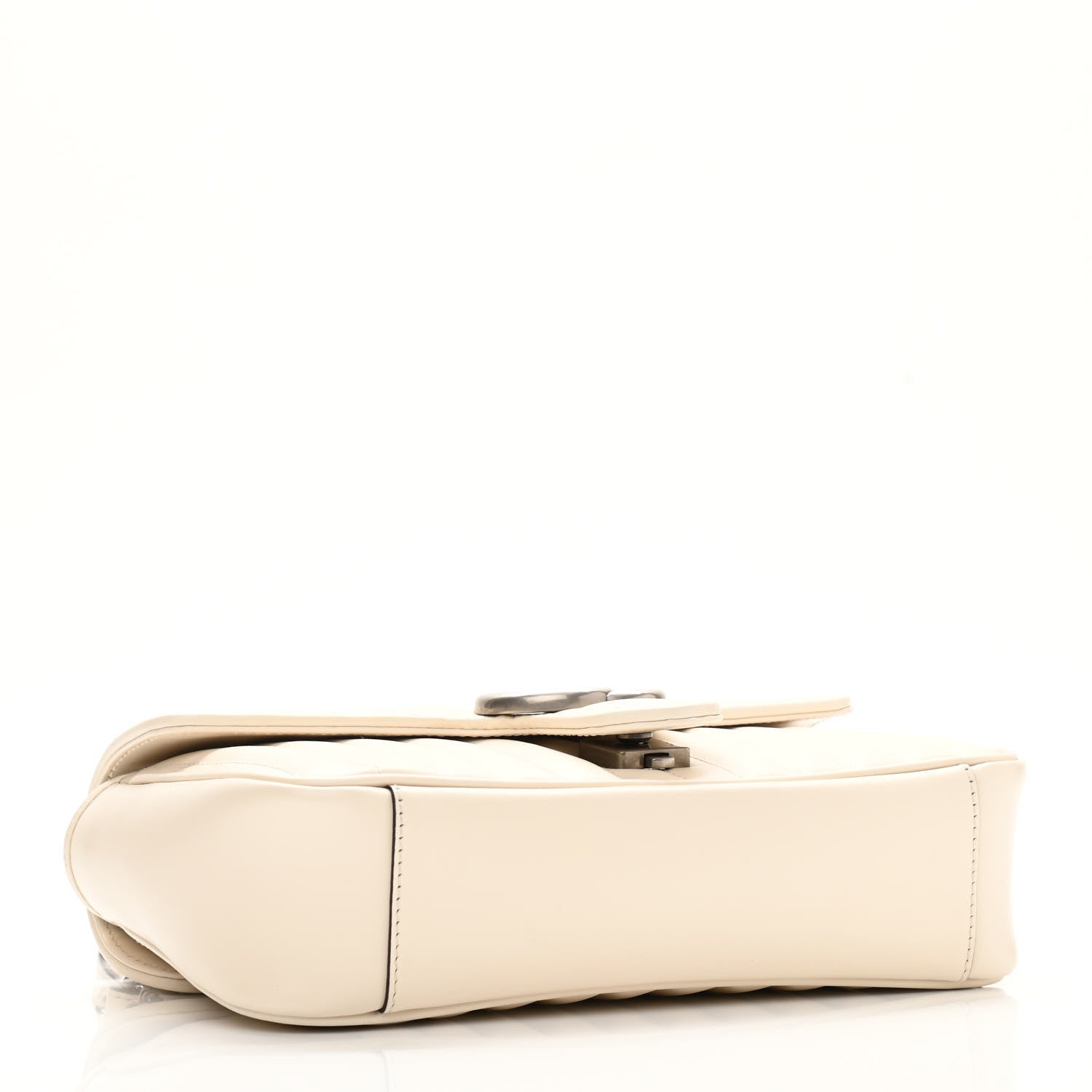 Gucci Calfskin Matelasse Aria Small GG Marmont Shoulder Bag Mystic White 4 of 10