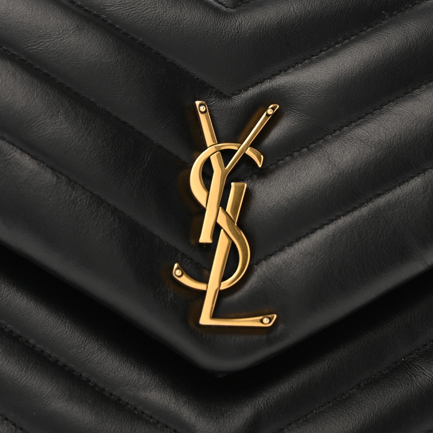Saint Laurent Calfskin Y Quilted Monogram Medium Loulou Chain Satchel Black 10 of 15