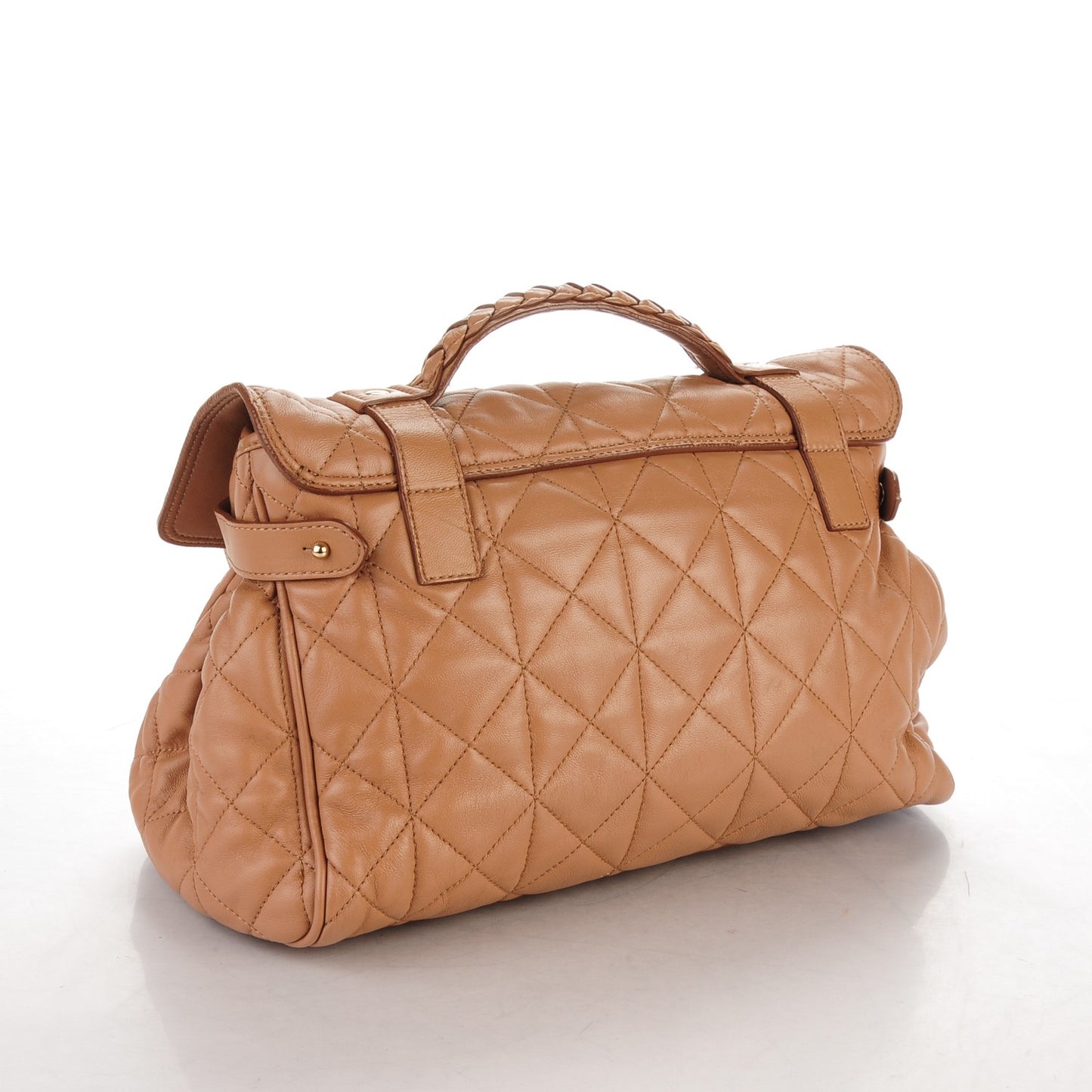 Nappa Quilted Medium Alexa Deer Brown