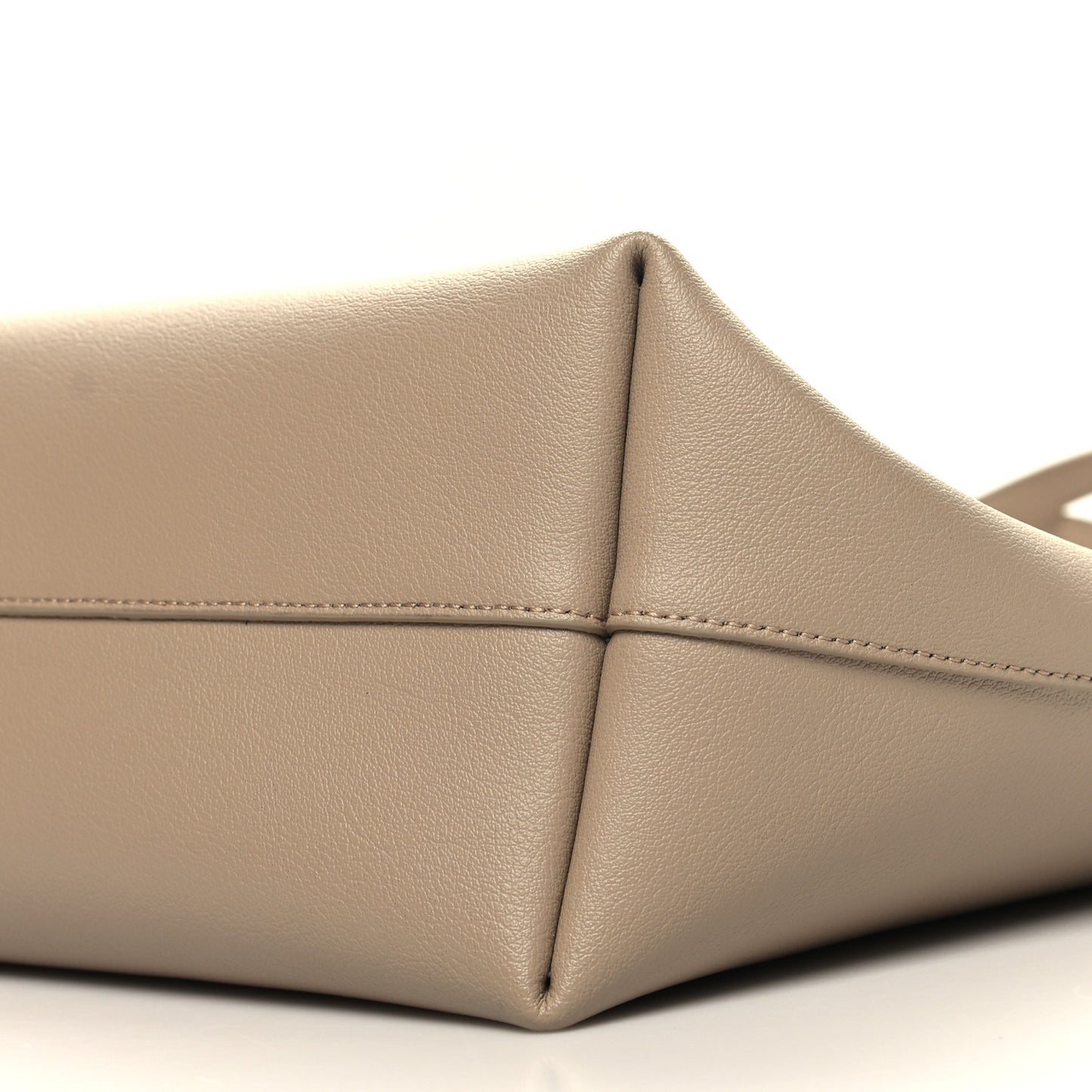 Calfskin Large Shopping Tote Dark Beige