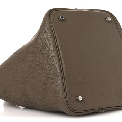 Hermes Taurillon Clemence Picotin Lock 22 MM Etoupe 9 of 12