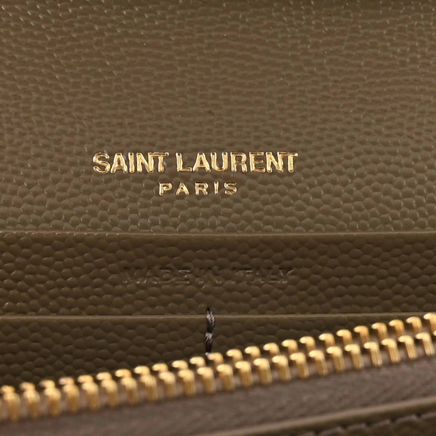 Grain De Poudre Mixed Matelasse Triquilt Monogram Chain Wallet Dark Beige