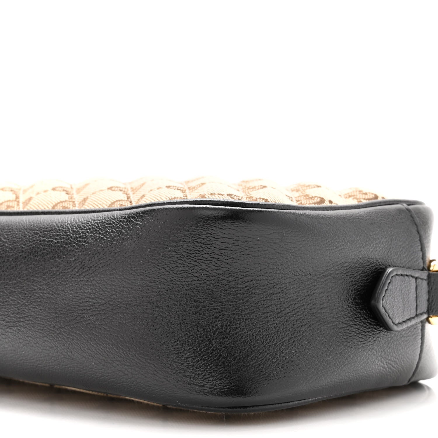 Gucci Monogram Matelasse Diagonal Small GG Marmont Chain Shoulder Bag Beige Black 10 of 10