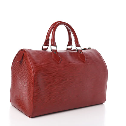 Louis Vuitton Epi Speedy 30 Castillan Red 3 of 12