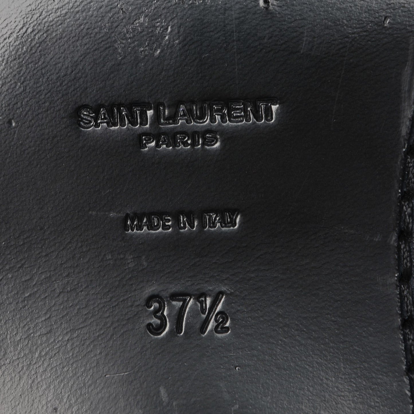Smooth Calfskin Studded Strap Ranger Boots 37.5 Black