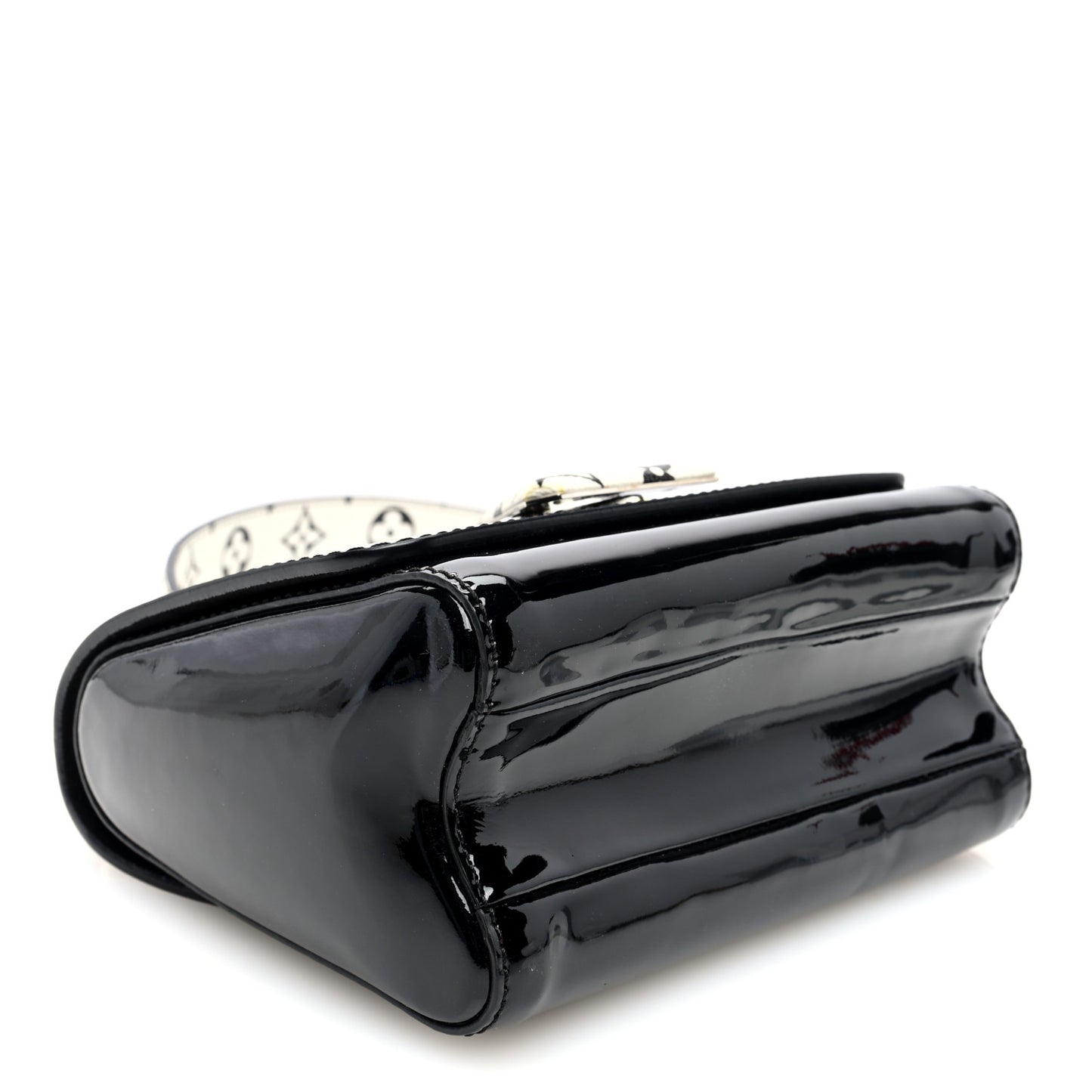 Patent Monogram Twist Shoulder Bag PM Black