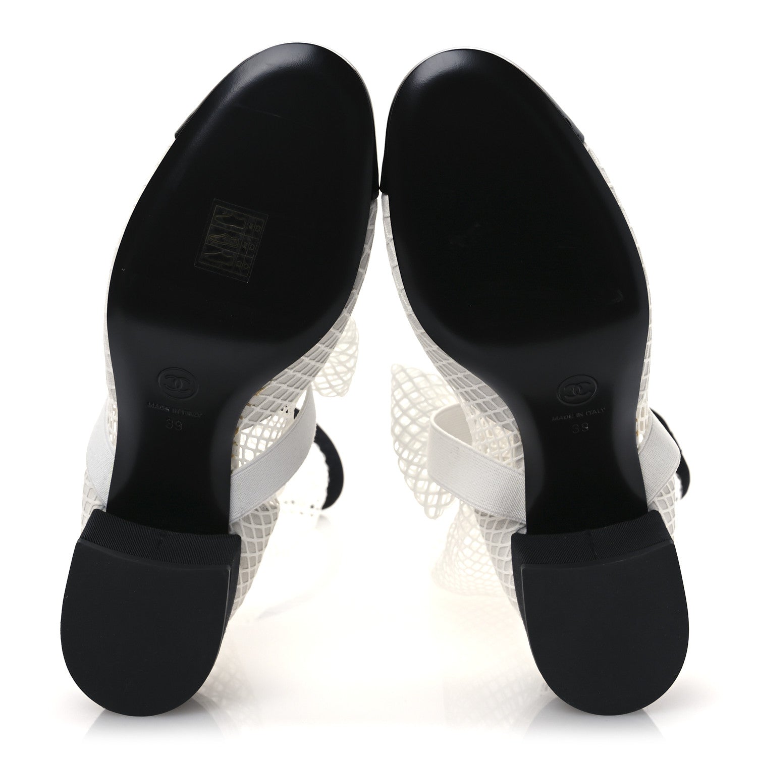 Chanel Mesh Kid Suede Patent Mary Jane Short Boots 39 White Black 7 of 13