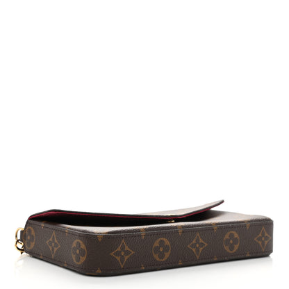 Louis Vuitton Monogram Pochette Felicie Chain Wallet Fuchsia 5 of 11
