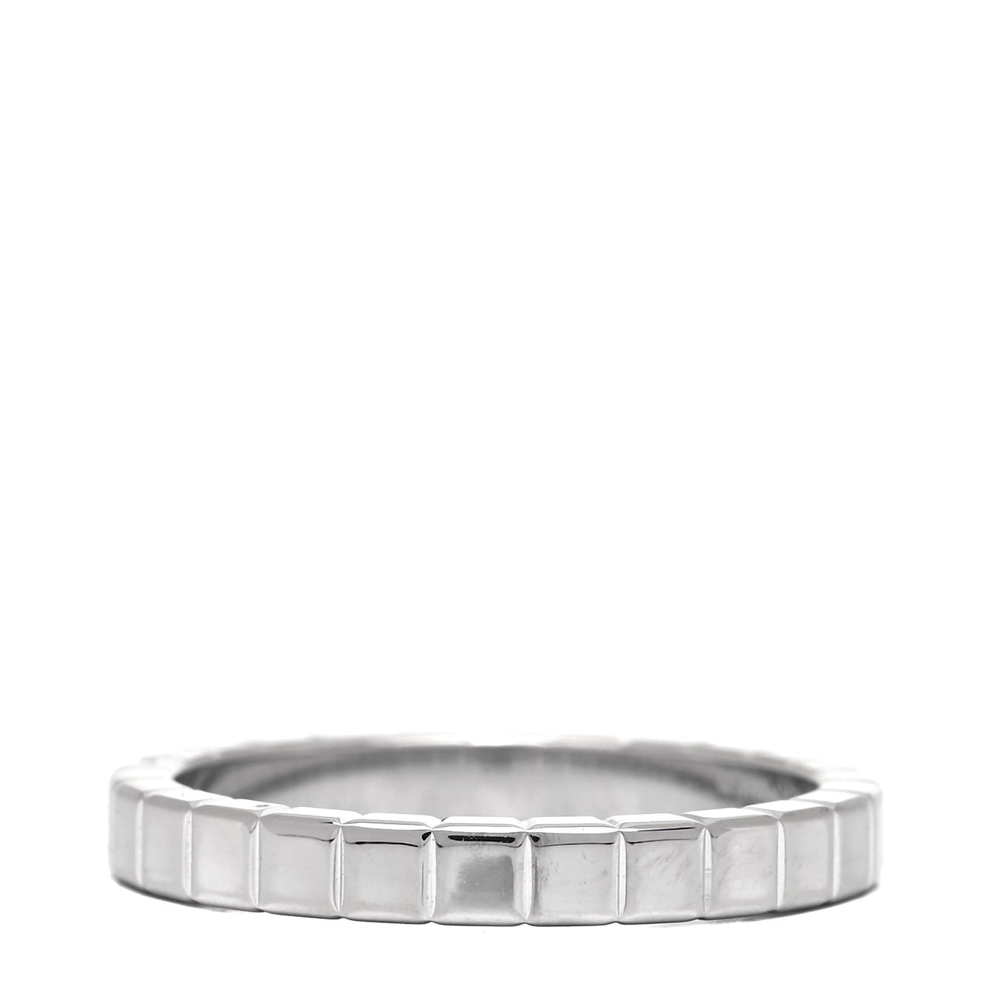 18K White Gold Diamond Ice Cube Band Ring 47 4