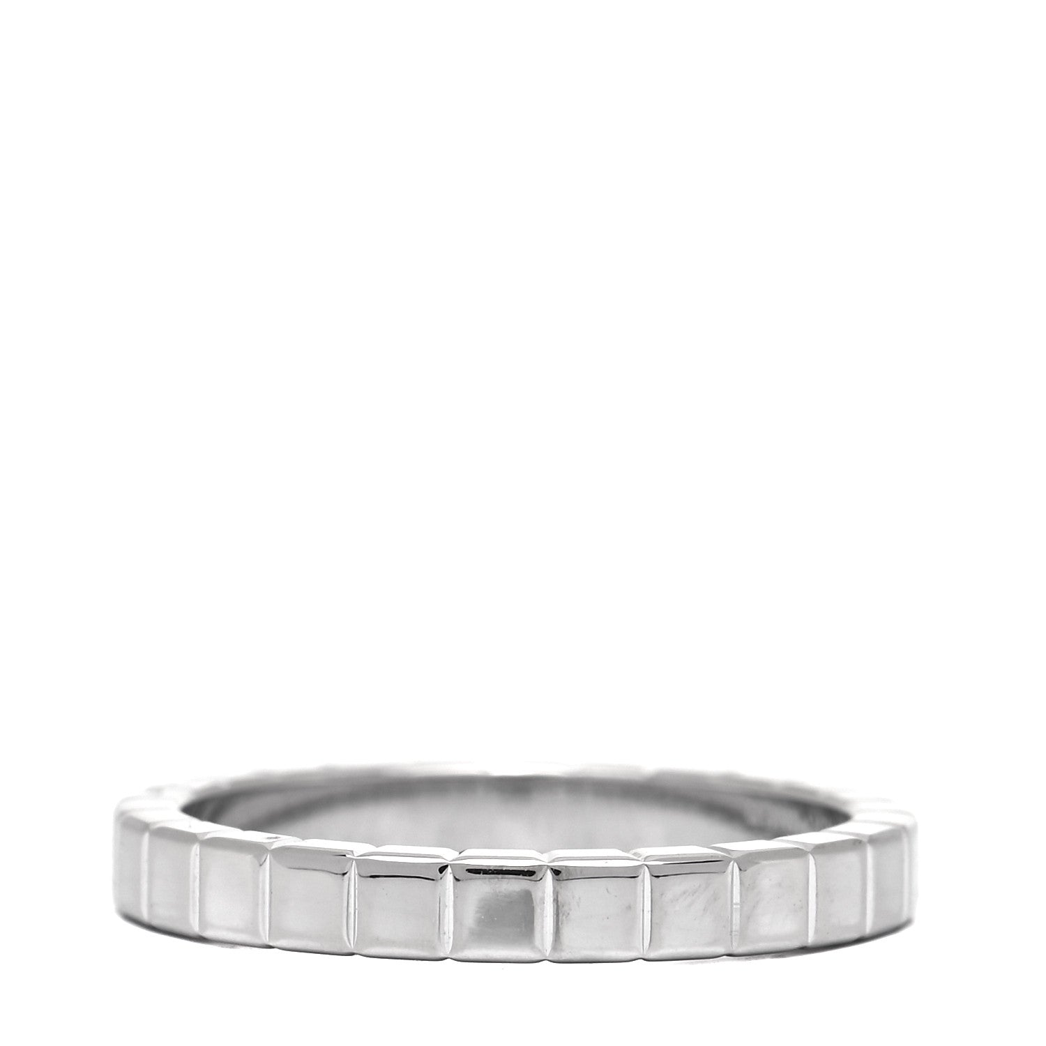 Chopard 18K White Gold Diamond Ice Cube Band Ring 47 4 3 of 5
