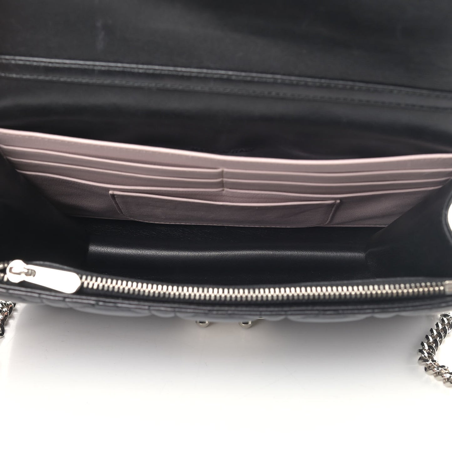 Lambskin Cannage Miss Dior Promenade Pouch Black