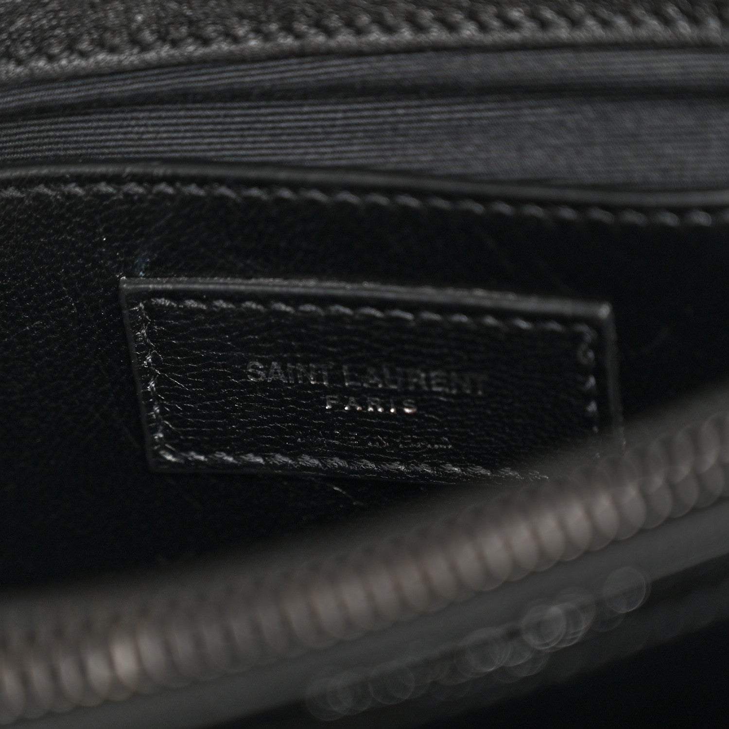 Saint Laurent Sheepskin Matelasse Chevron Monogram Medium College Bag Black 7 of 13