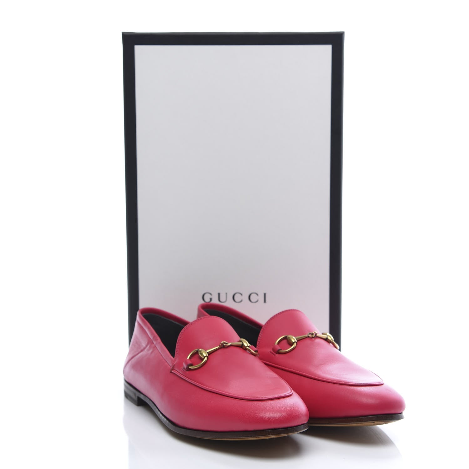 Gucci Lambskin Womens Brixton Horsebit Loafers 38.5 Hot Pink 10 of 10