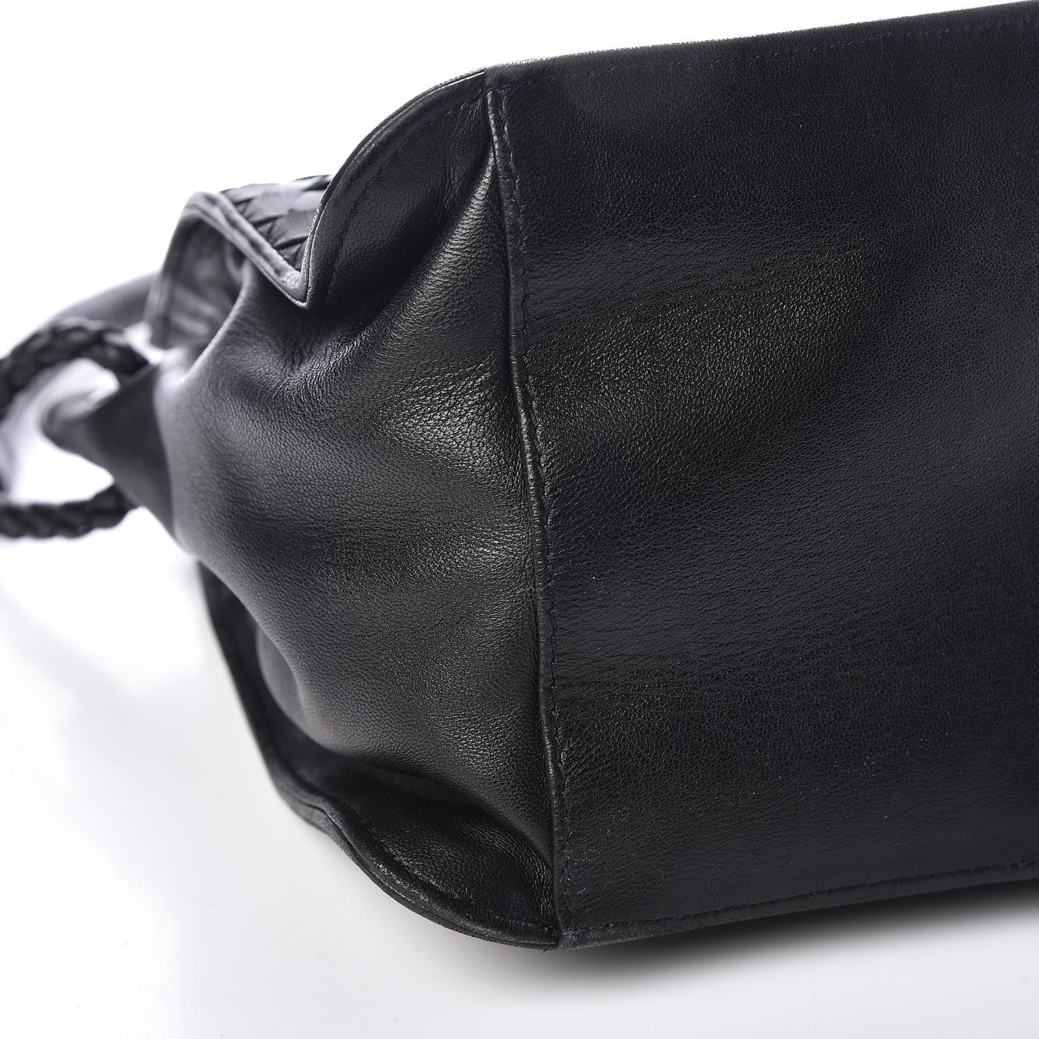 Bottega Veneta Nappa Intrecciato Shoulder Bag Black 9 of 10