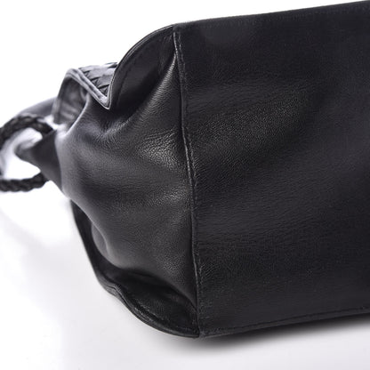 Bottega Veneta Nappa Intrecciato Shoulder Bag Black 9 of 10
