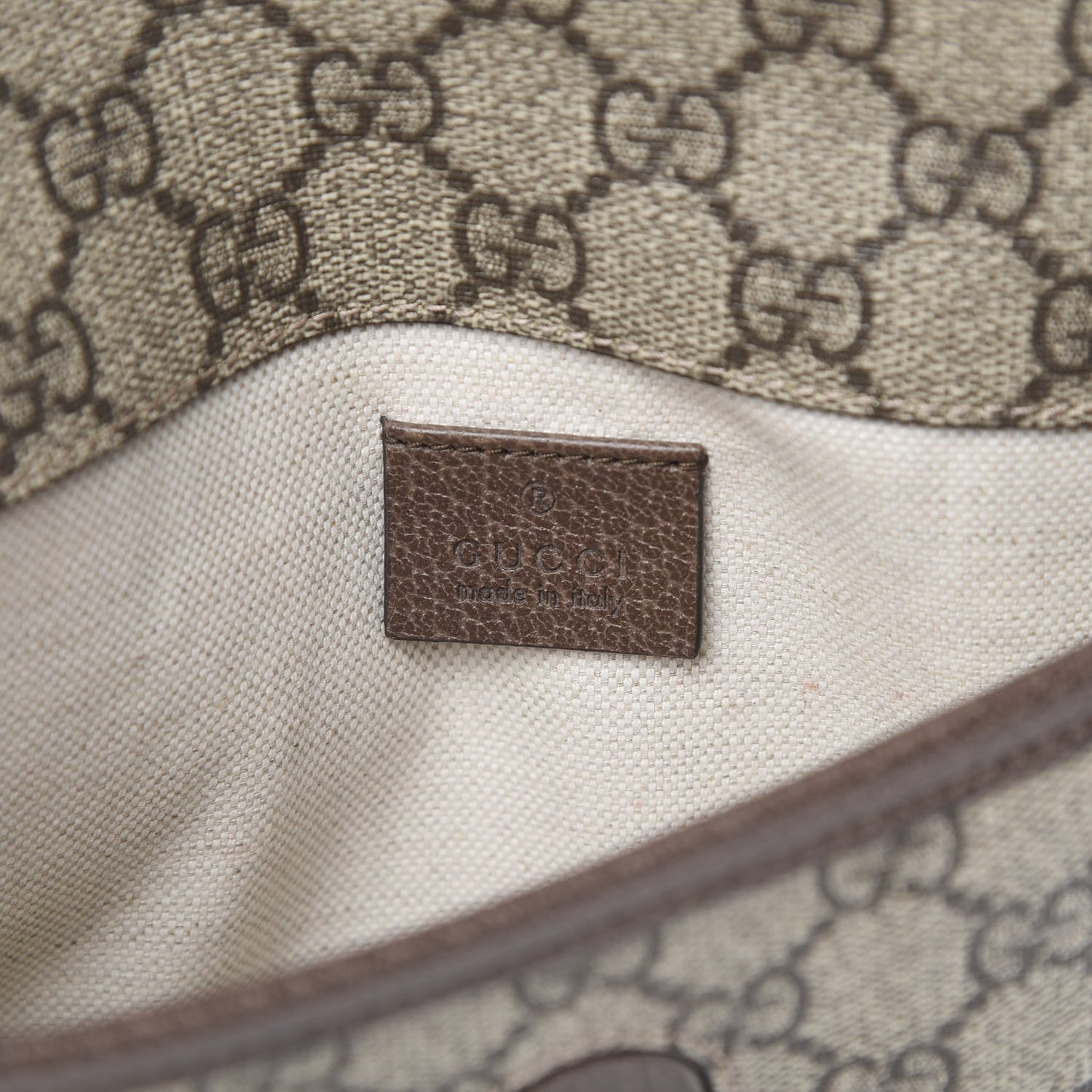 GG Supreme Monogram Neo Vintage Web Belt Bag Brown