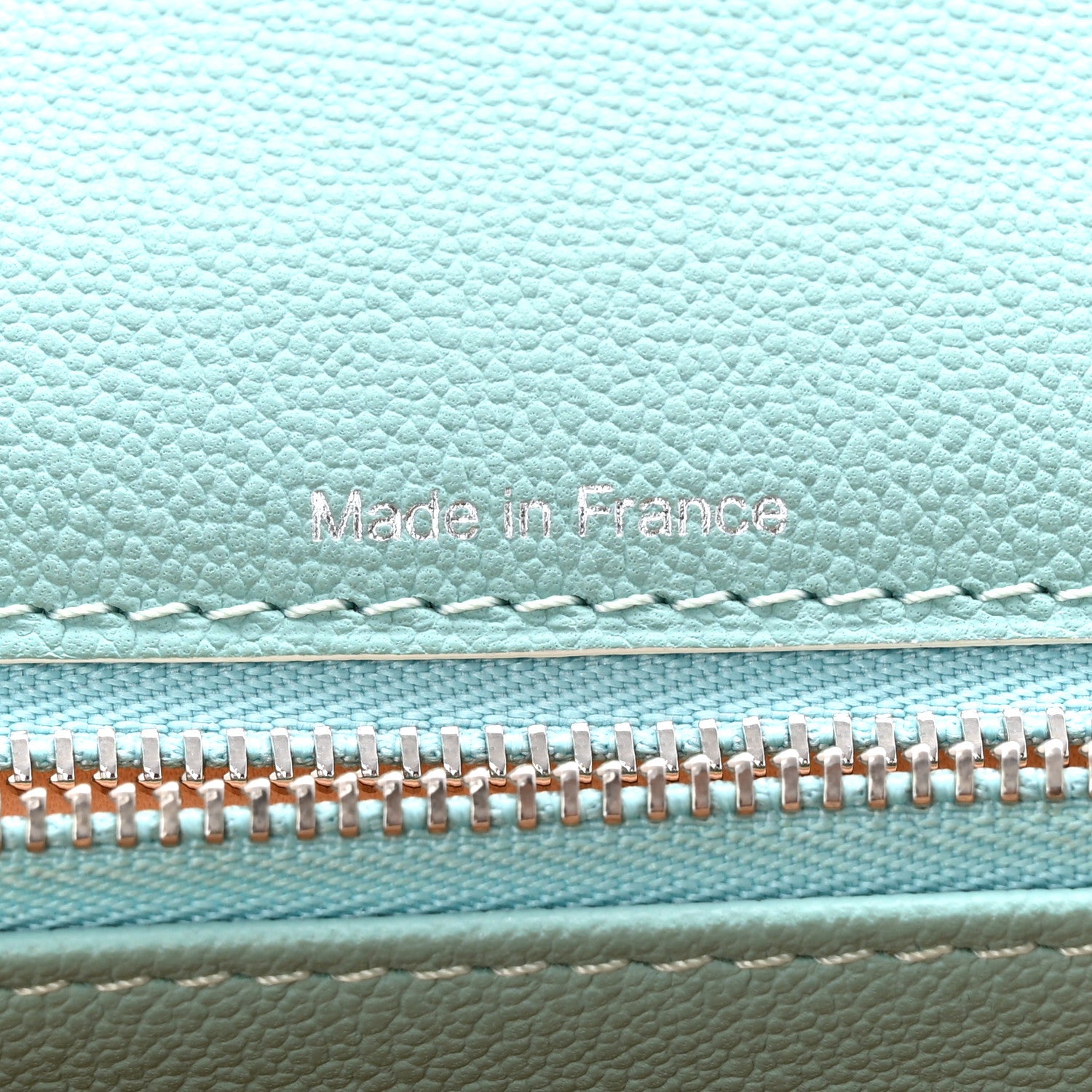 Delvaux Grained Calfskin MM Brillant Satchel Light Blue 7 of 13