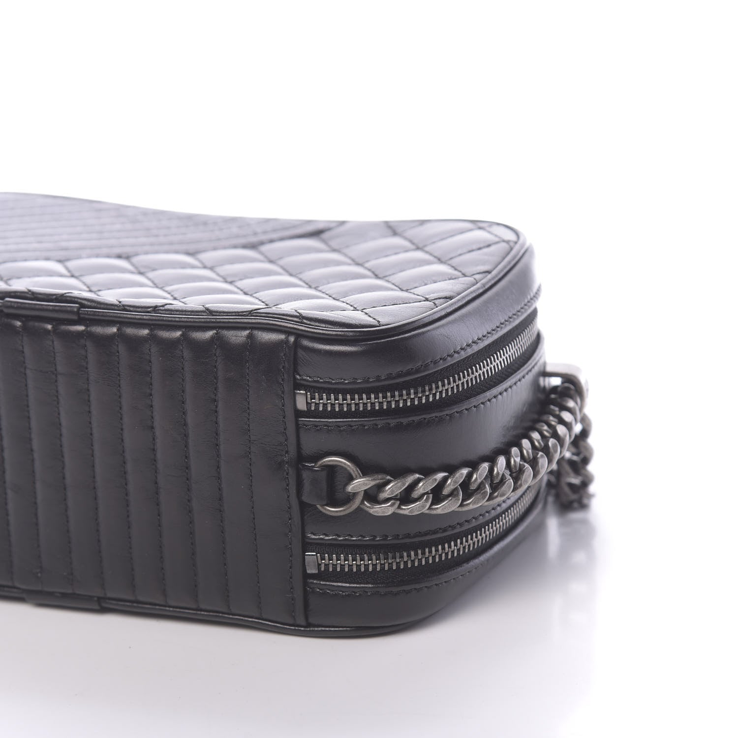 Chanel Glazed Calfskin Small Coco Boy Camera Case Black 12 of 12