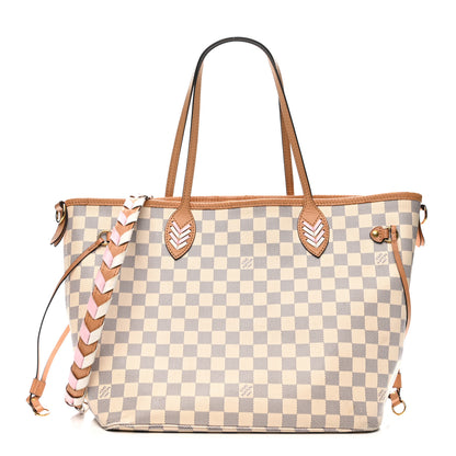 Louis Vuitton Damier Azur Braided Neverfull MM Orange 1 of 15