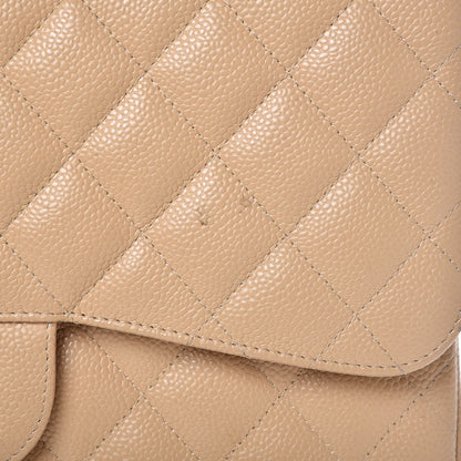 Chanel Caviar Quilted Jumbo Double Flap Beige Clair 9 of 12