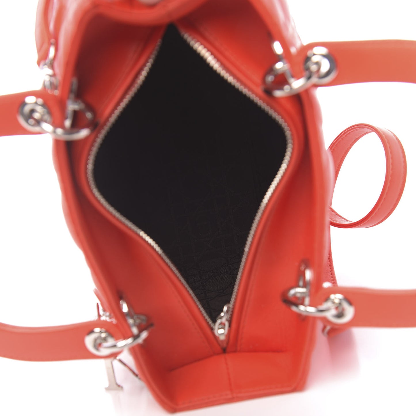 Lambskin Cannage Medium Lady Dior Red