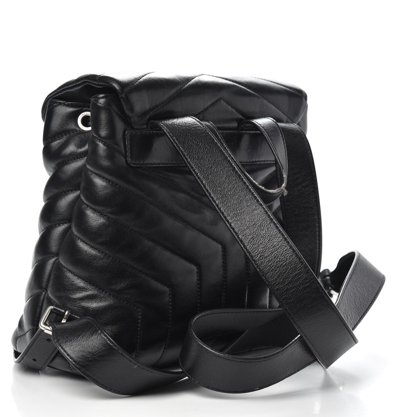 Calfskin Y Quilted Monogram Small Loulou Backpack Black