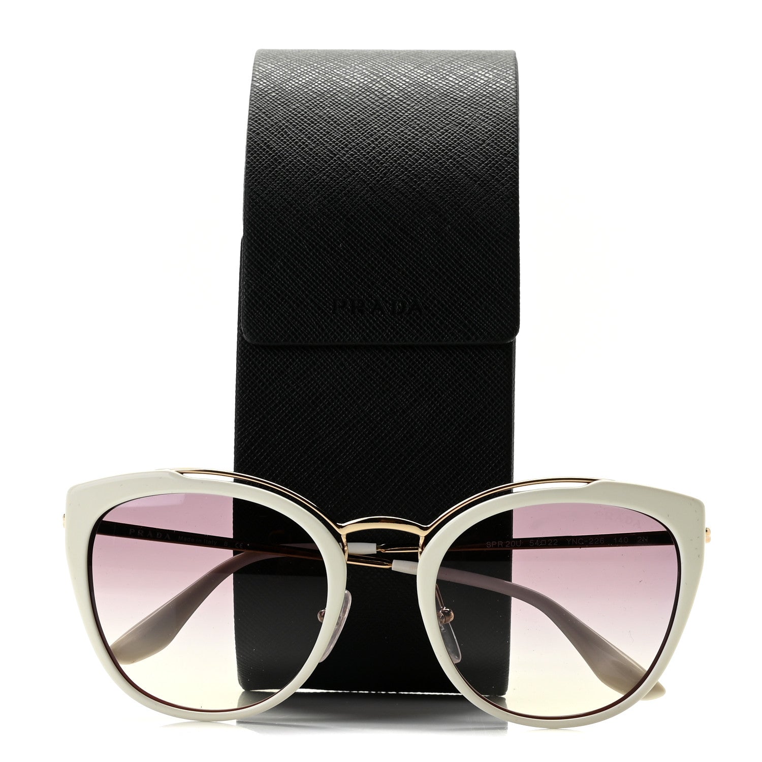 Prada Cat Eye Sunglasses SPR 20U White 7 of 7